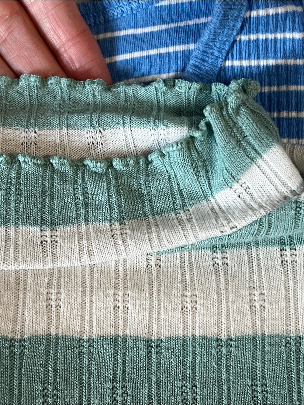 Mango Light Sage Ribbed Knit Top - Picture 7 of 14